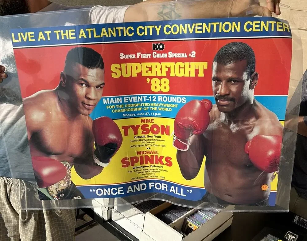 1988 KO Boxing Mike Tyson Michael Spinks Super Fight Color Special Poster Book